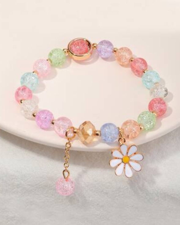 Brazalete floral de cristal